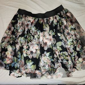 Torrid floral tulle skirt